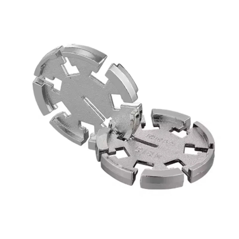 Magic IQ Games Mind Metal Puzzles Snowflake Brain Teasers for Adults Teens Kids Unlock Interlocking Educational Toys Gifts