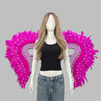 Artisanal Feather Angel Wings Statement Backpiece Runway & Carnival Costume Prop