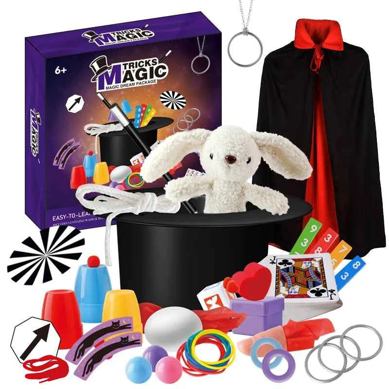 Magic Kit Set for Beginners and Enthusiasts, Classic Tricks with Rope, Cards, Balls and Rings, Fun Family Toy, Christmas  Gift - Big Tim's Magic Emporium