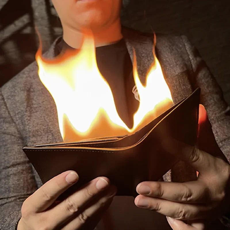 Ember - E Fire Wallet Magic Tricks Flame Wallet Professional Magician Fire Magia Purse Stage Illusions Gimmicks Mentalism Props - Big Tim's Magic Emporium