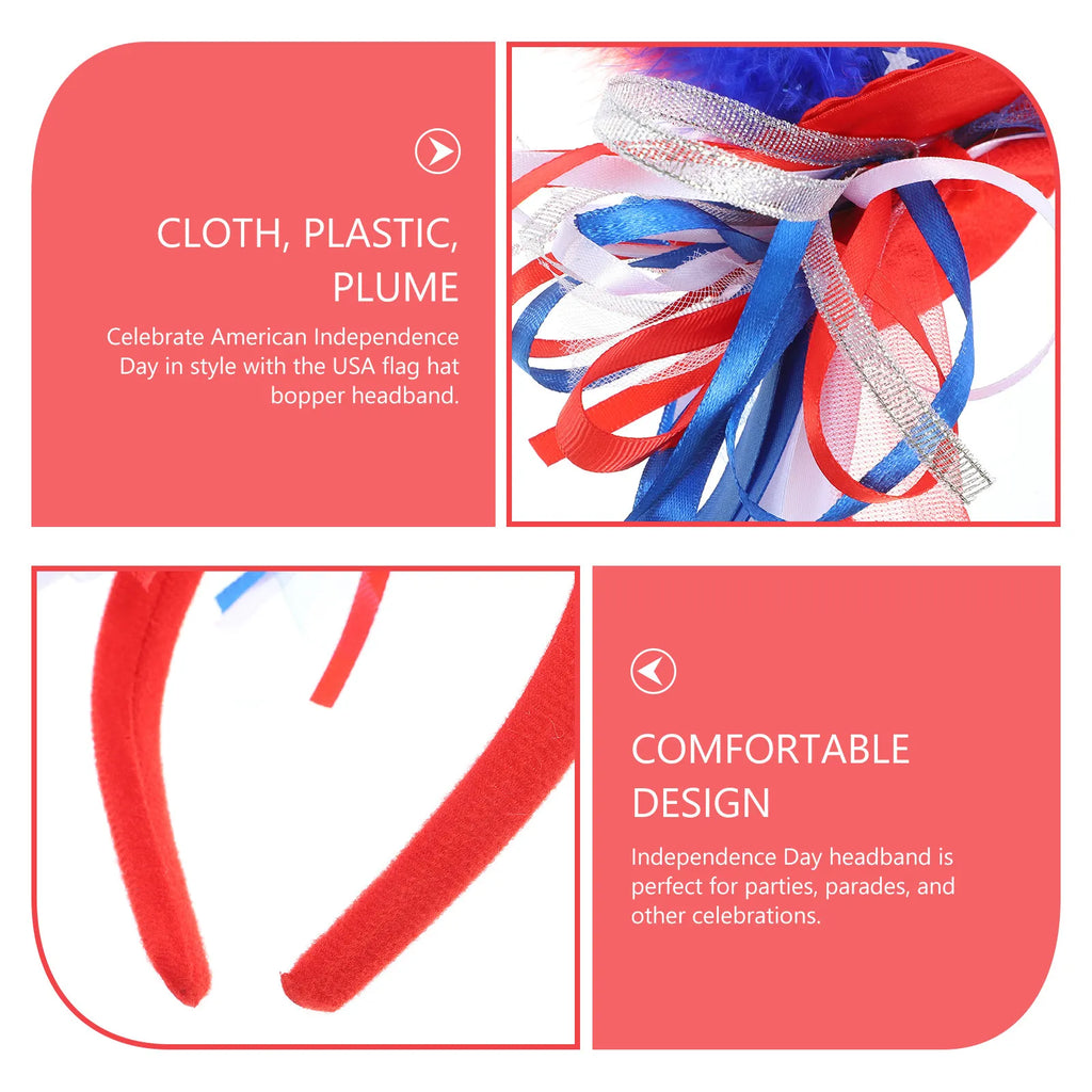 Independence Day Headband Usa Flag Design Celebrate with Style Perfect for 4Th of July Party Favors Women Patriotic Spirit