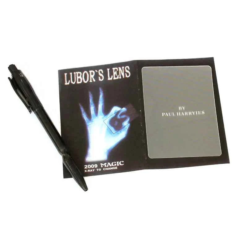 Magic Tricks Lubors Lens Twisted Pen Magic Props Card Perspective Distortion Gimmick Porp Performing Perspective Card Magic
