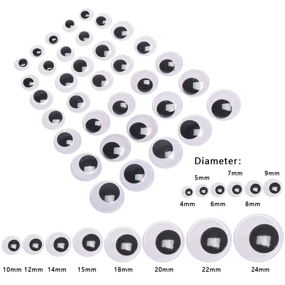100 PCS Puppet Making DIY Craft  Parts 's Eyes Dinosaur Eye Creative gift  Accessories - Big Tim's Magic Emporium