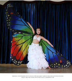 Vibrant Butterfly Belly Dance Wings with Telescopic Sticks Set
