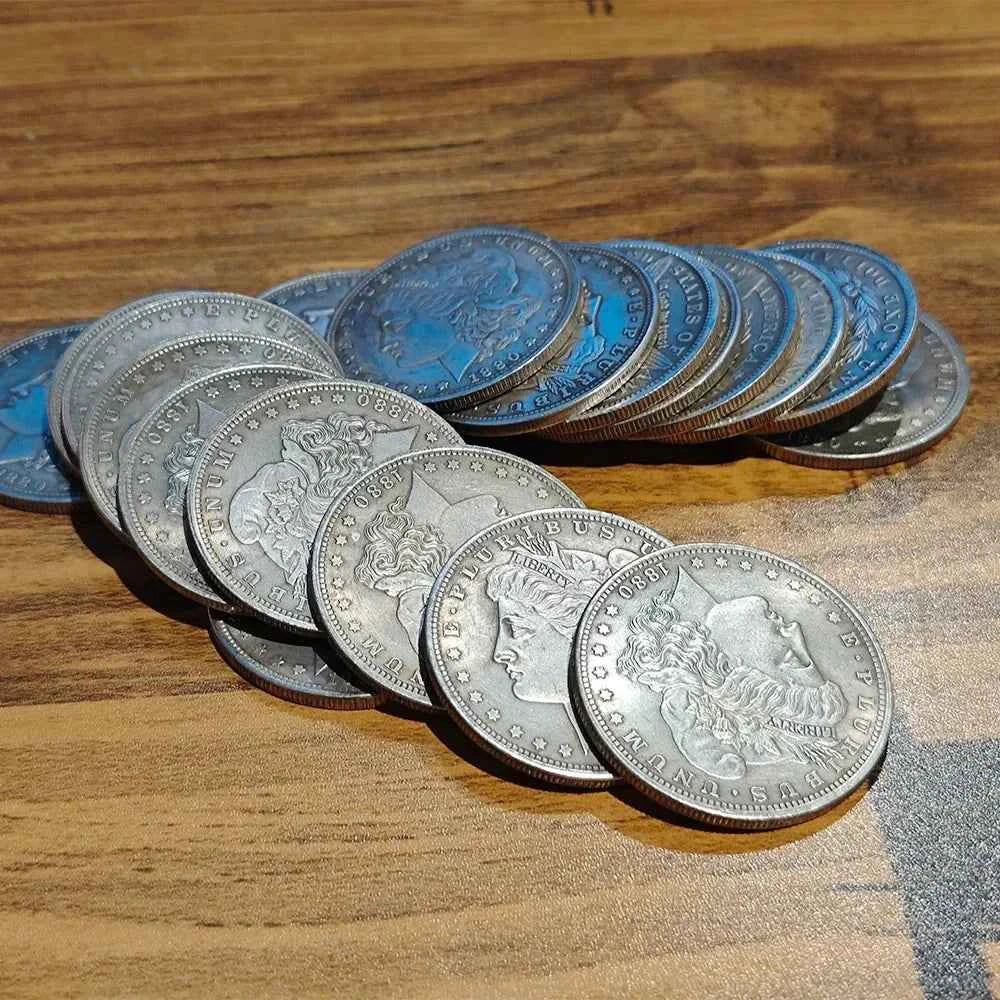 Steel Morgan Dollar Magic Trick - 1 Pcs 3.8cm Dia Appearing/Disappearing Coin Props Accessories - Big Tim's Magic Emporium