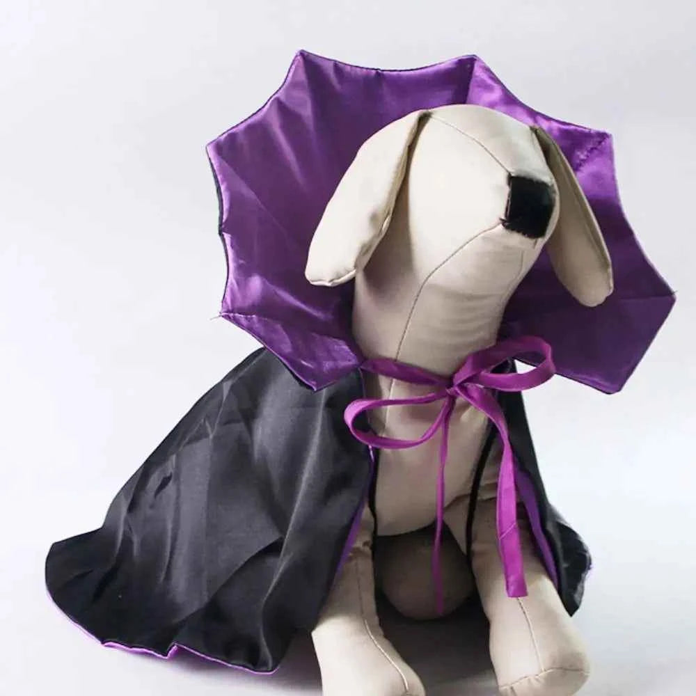 Stand-collar Halloween Pet Costume Adjustable Easy To Wear Cat Cosplay Cloak Soft Fabric Pet Supplies Kitten Puppy Dress Party
