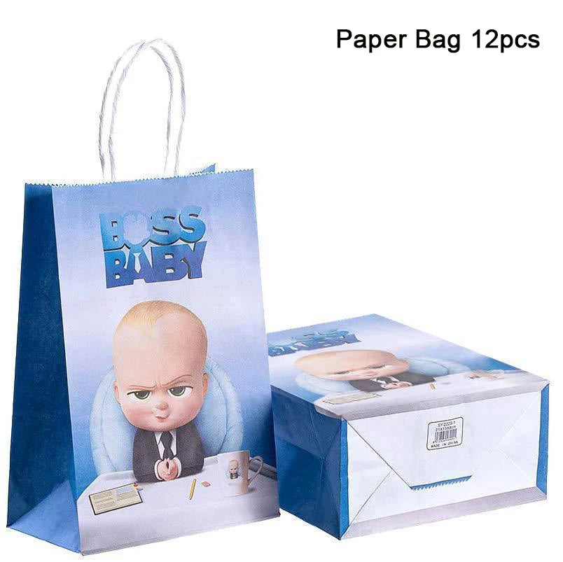 Cartoon Bossed Baby Newborn 1st Birthday Party Decorations Cute Balloons Plates Banner Tableware Set for Kids Party Favors Gifts