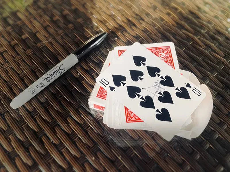 Jumping Signed Card Magic Tricks A Visual & Stunning Card Effect Party Games Magician Street Magia Close Up Magic Funny Deck Box