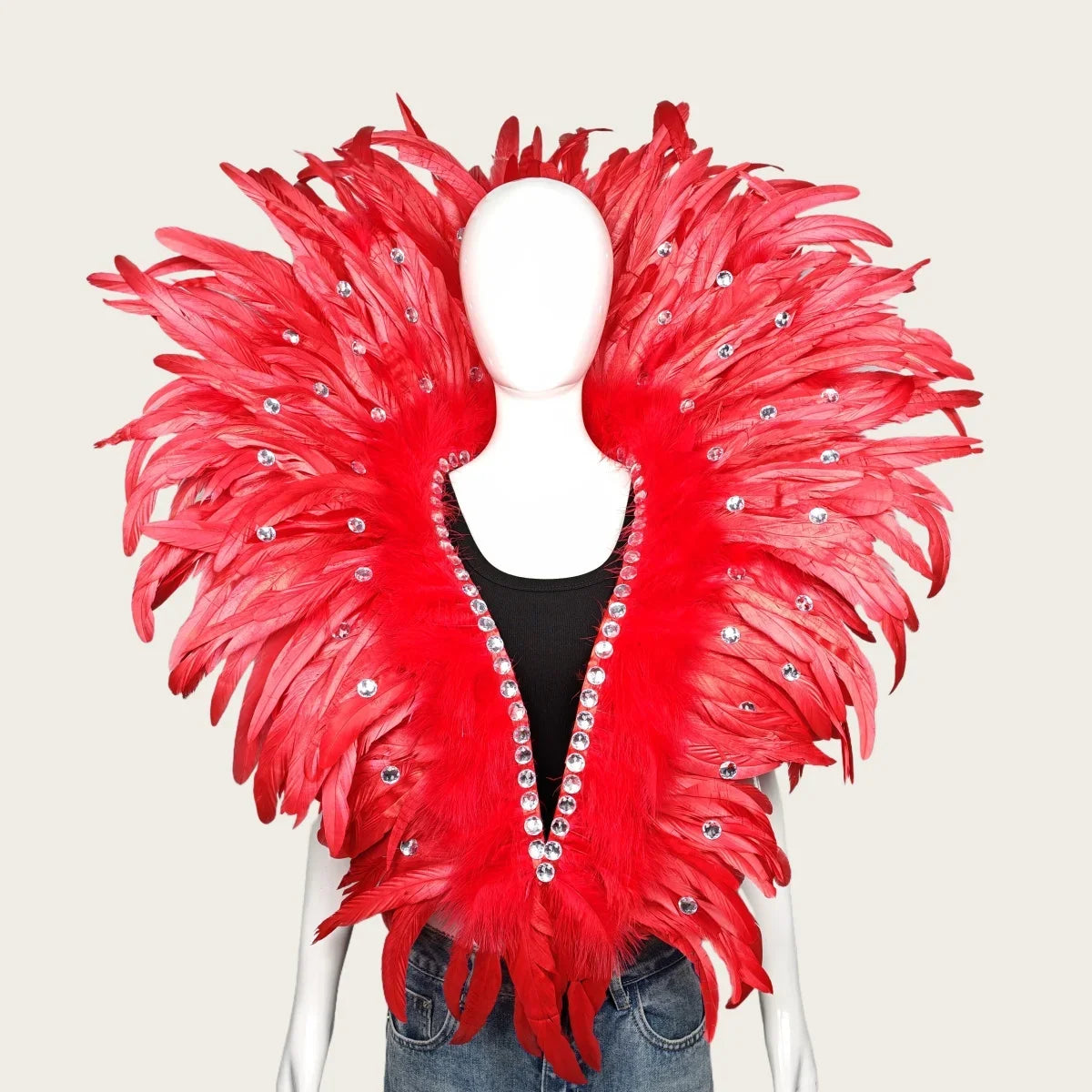 Carnival Graduation Ball Feather Shawl Scarf Stage Performance Prop