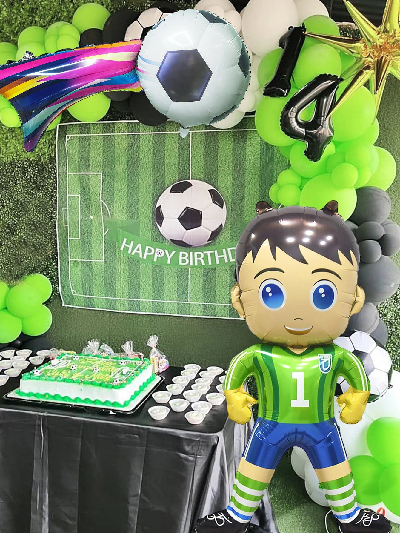 1pc football balloon set, football game, birthday party decoration, football theme party, sports theme party, celebration party - Big Tim's Magic Emporium