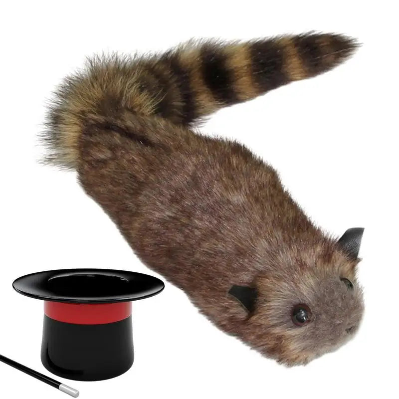 Raccoon Puppet Simulation Raccoon Magic Toy Funny Pranks Biting Hand Trick Toy Moving Raccoon Magic Trick Stage Magician Props