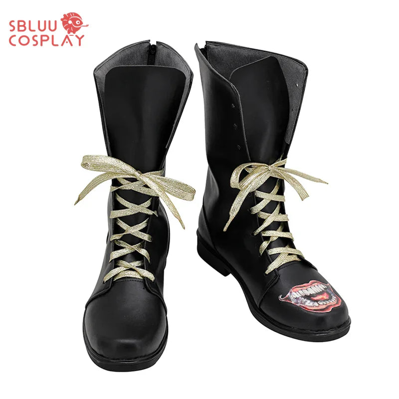 SBluuCosplay Movie Suicide Clown Joker Cosplay Shoes Black Custom Made Jared Leto Boots Halloween Outfit - Big Tim's Magic Emporium