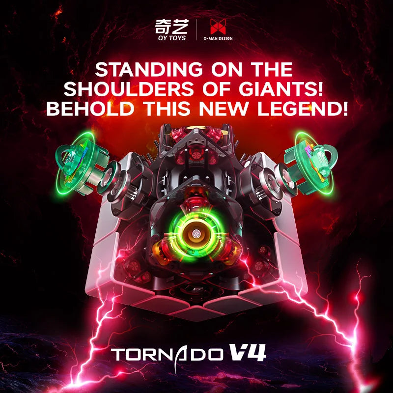 [JudyCube] Qiyi X-Man Tornado V4M Pioneer UV Version Magnetic Magic Speed Cube  Qiyi XMD Tornado V4 M Flagship 3x3x3