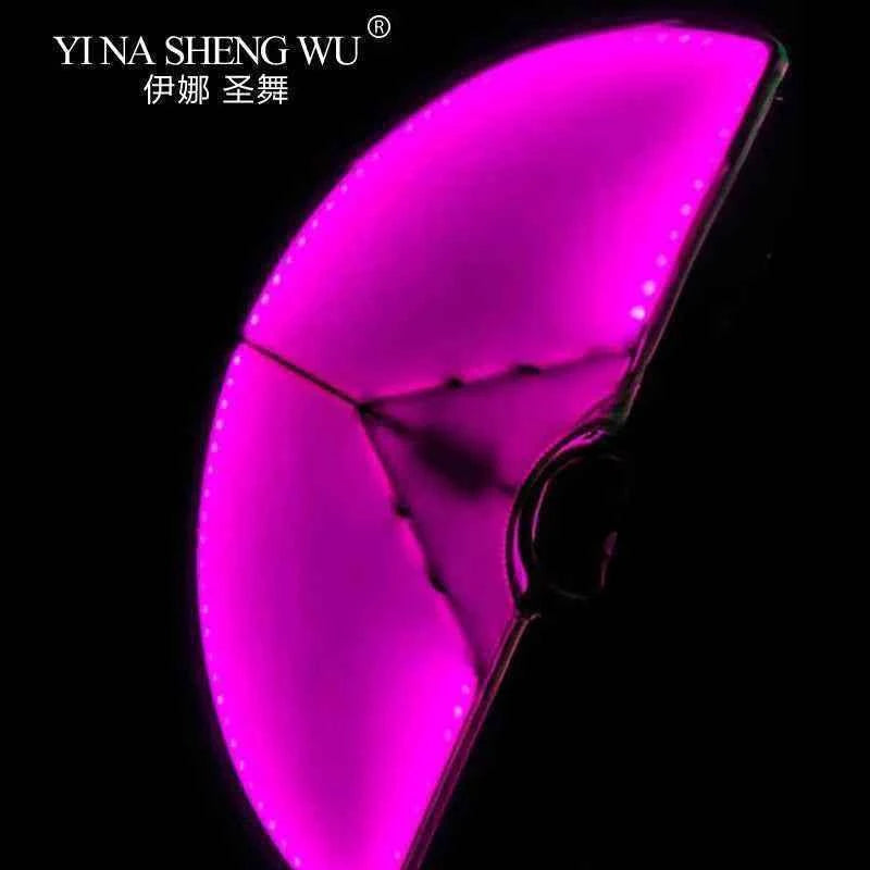 LED Luminous Fans Stage Show Props Jazz Dance Creative Multi-color LED Luminous Semicircle Fan Bar Nightclub Atmosphere Props