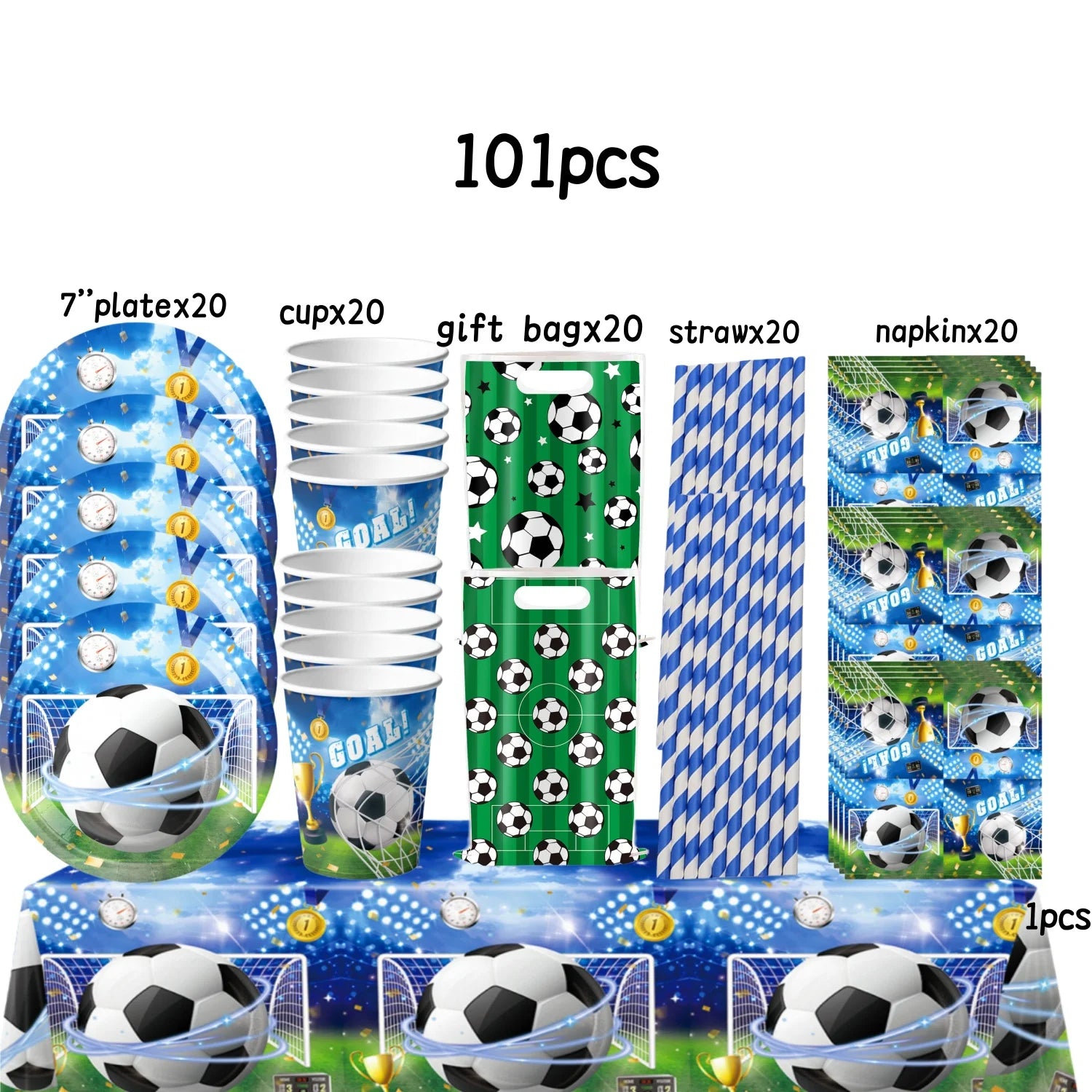 Football Party Stuff Soccer Party Tableware Tablecloth Napkin Cup Plate Soccer Party Backdrop Baby Shower Football Party Favors - Big Tim's Magic Emporium