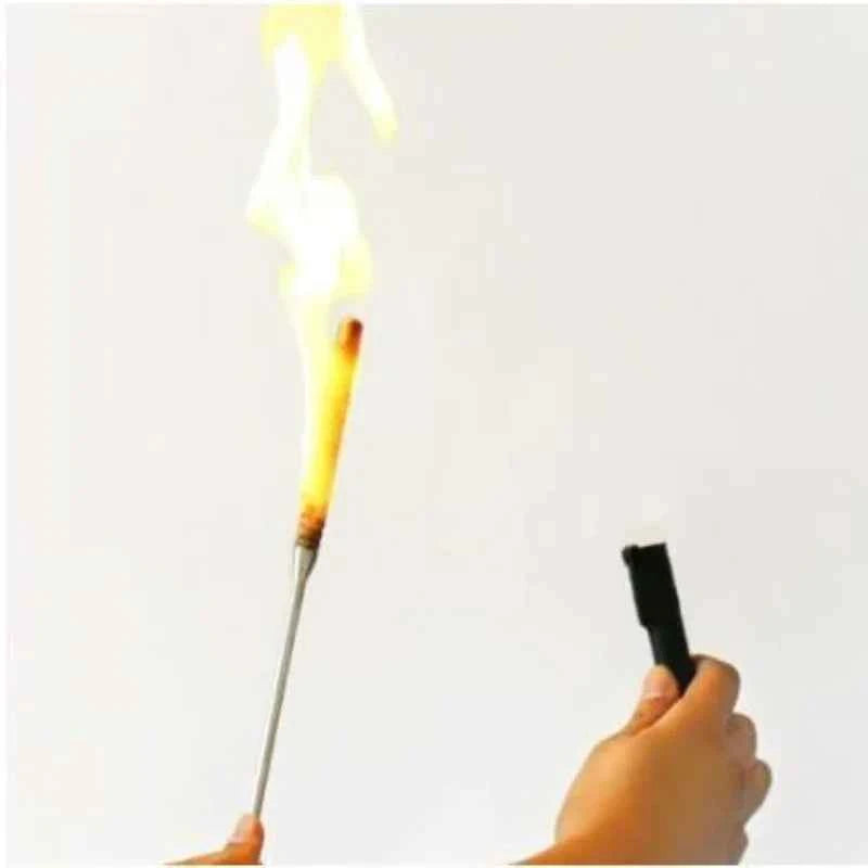 Fire Magic Tricks Flaming Torch to Cane (Auto-Ignition and Oil Anti-Volatilization) Accessories Stage Magic Props Adult Magician