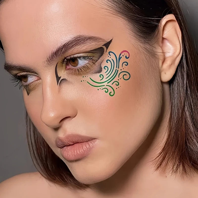 16Pcs Reusable Face Paint Stencils, DIY Body Art & Eyebrow Templates for Kids, Washable & Safe for Parties and Crafts