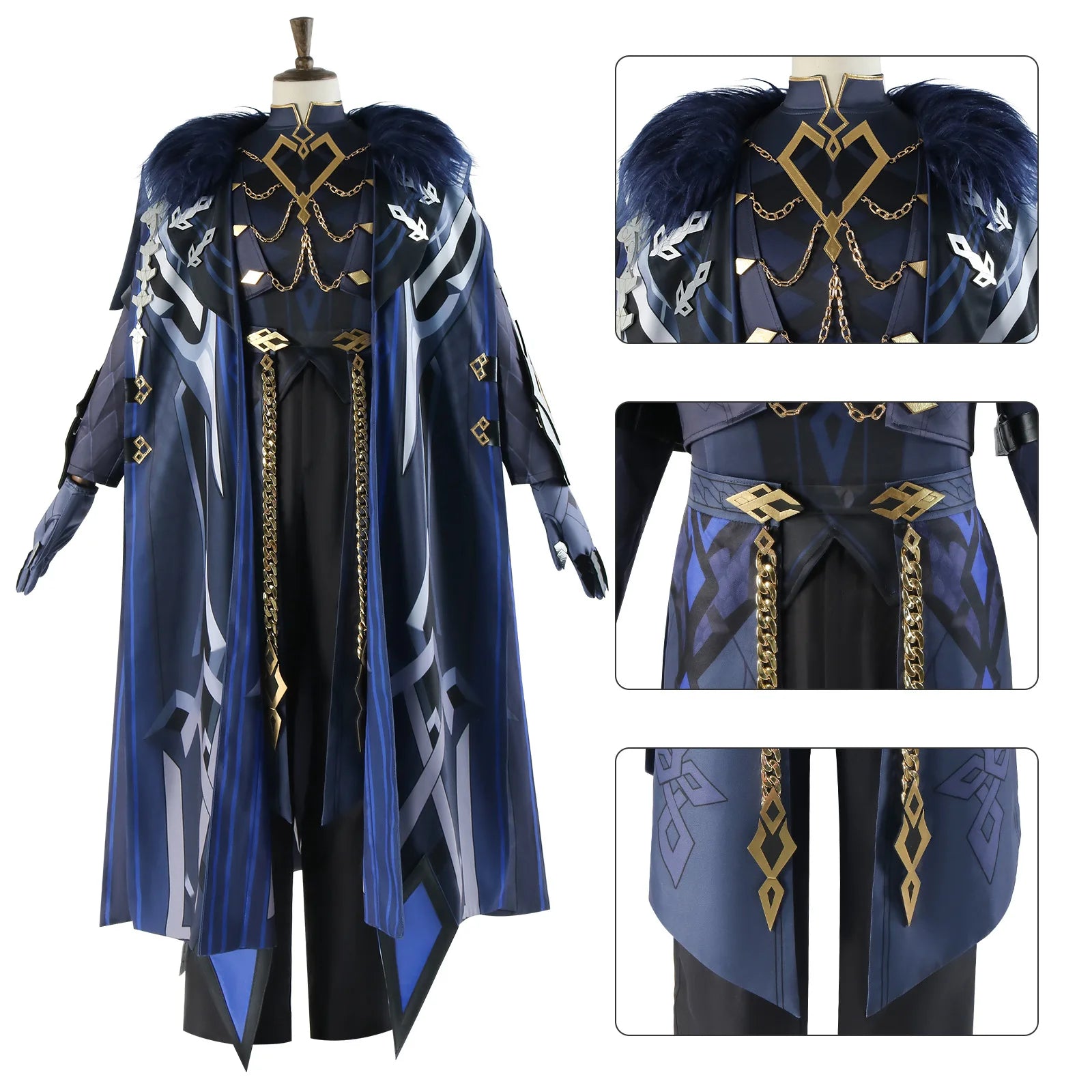 Il Capitano Cosplay Costume | Cloak, Uniform & Mask Set | Genshin Impact - Big Tim's Magic Emporium
