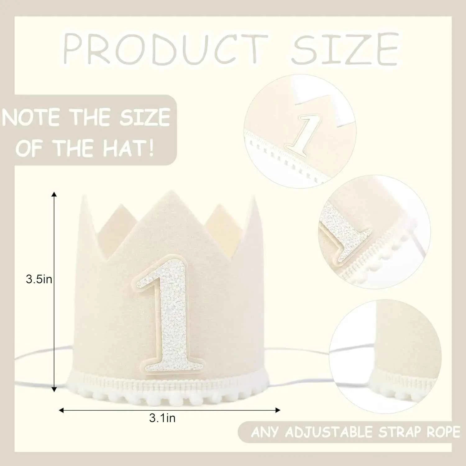 1st Birthday Party Decoration Sun's Birthday Crown Happy Birthday Party Decoration Hat