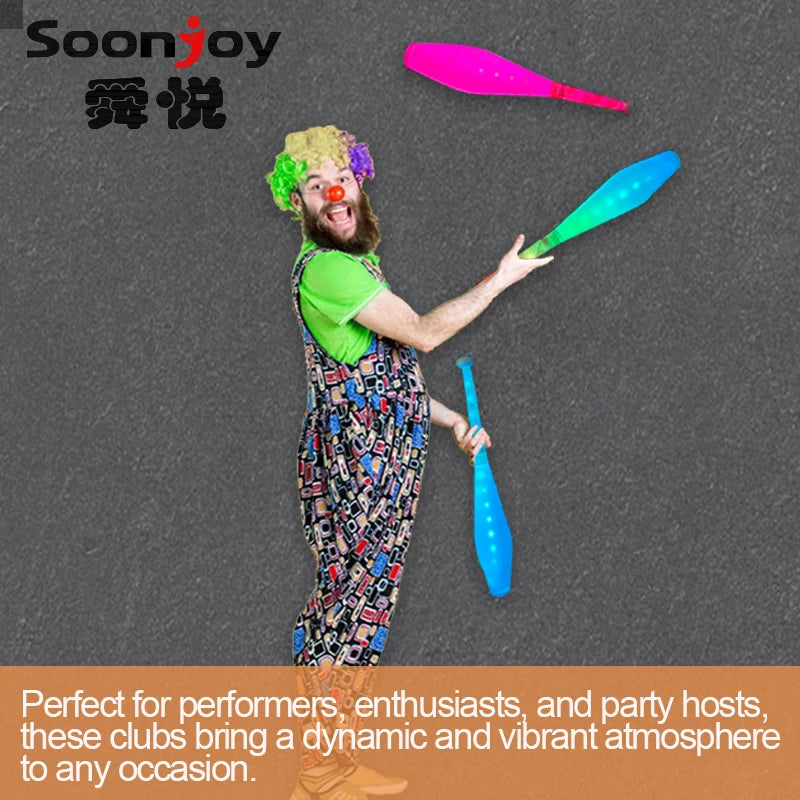 Euro Professional LED Classic Toys Juggling Clubs for Professional Performances set of 3