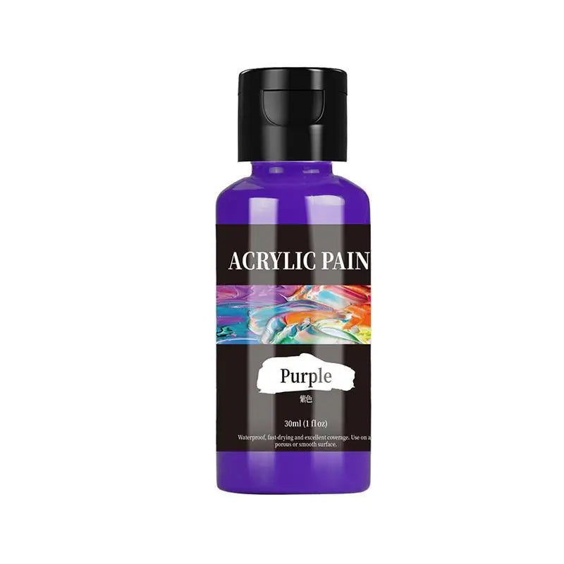 High-Quality 30 Ml/Bottle Acrylic Paint Colors Dyestuff Paint For Fabric Clothing Painting For Leather DIY Pigment Graffiti