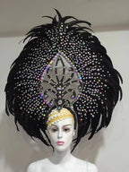 The Stardust Wings of Radiance – Deluxe Feathered Samba & Carnival Crown
