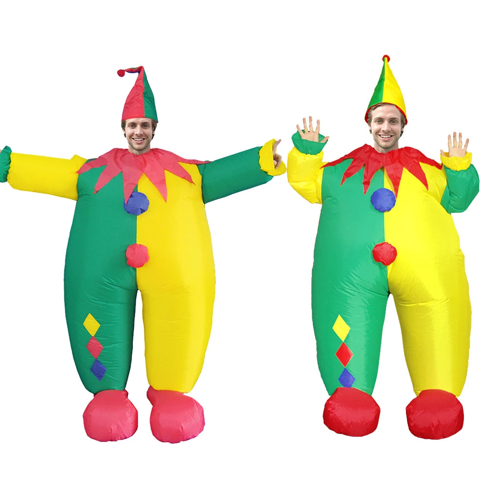 New clown inflatable costume, funny suit, mascot Purim, Halloween and Christmas party Cosplay costume for adults, with multiple - Big Tim's Magic Emporium