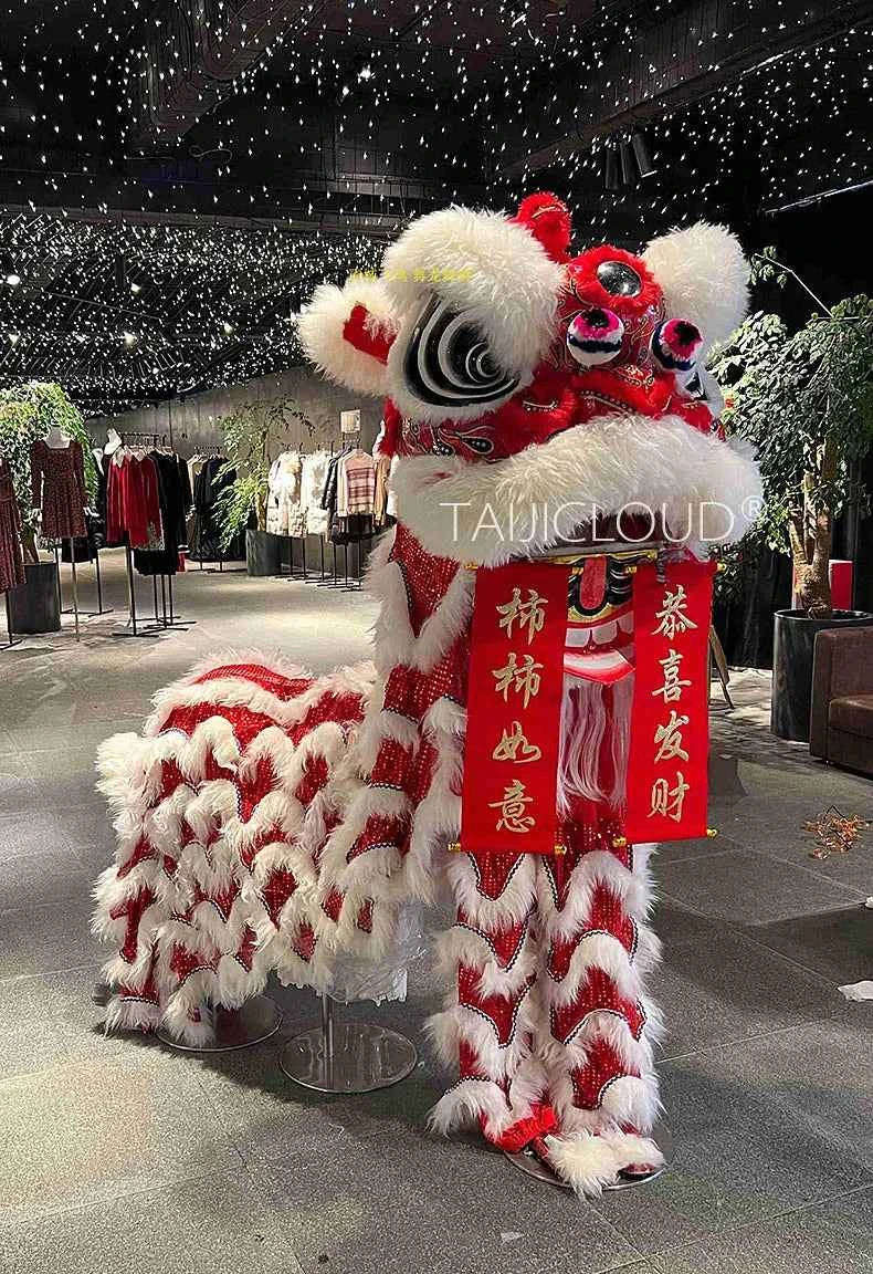 Southern Lion Dance Props for Adults, Double Performance Use, Wool Dragon Lantern, Authentic Lion Awakening Props.
