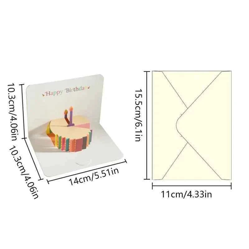 Birthday Greeting Cards 3D Pop Up Gift Card Gift Cards with Envelope Wedding Decorations for Tables Greeting Cards Gift Card