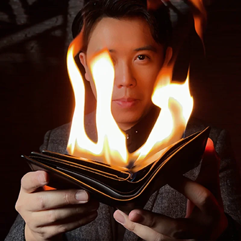 Ember - E Fire Wallet Magic Tricks Flame Wallet Professional Magician Fire Magia Purse Stage Illusions Gimmicks Mentalism Props - Big Tim's Magic Emporium
