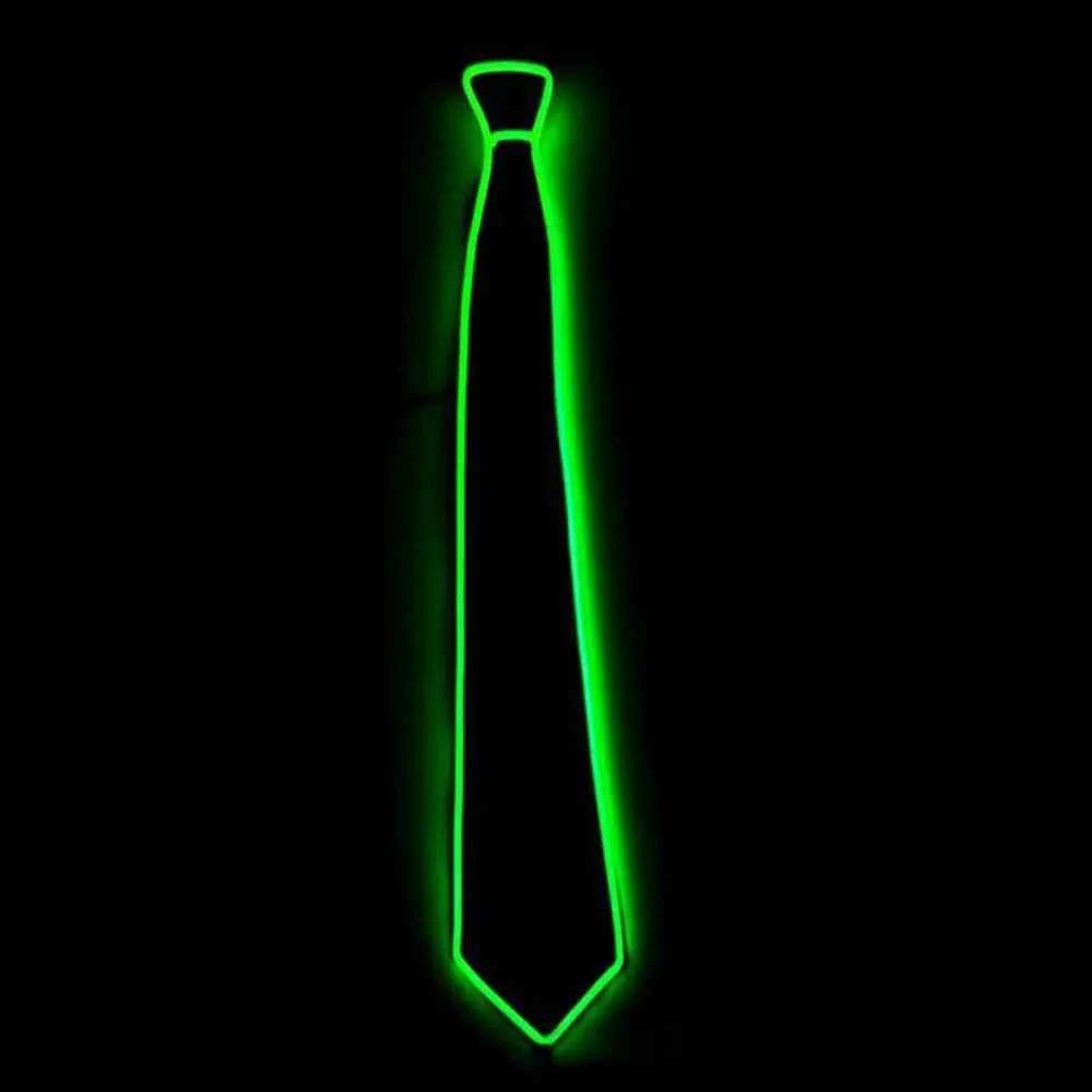 Shirt Fashion Stage Props Business Party For Women EL Wire Neon Gift For Men Glowing Tie Neck Ties Luminous Tie LED Tie