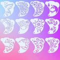 Reusable Face Paint Templates Multiple Pattern Hand Painting Body Art Paint Stencils Decorative Easy Use DIY Makeup Tools Party