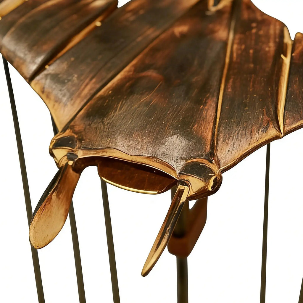 Artisan Wooden Manta Ray Automaton Handcrafted Mechanical Ocean Animal Ornaments Hand-Cranked Kinetices DIY Puzzle Decoration