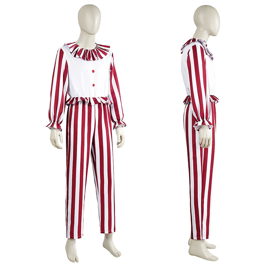 Clown Cosplay Costume New Movie Clown in A Cornfield Cosplay Jumpsuit Terror Play Outfit Kid Adult Halloween Party Clown Clothes - Big Tim's Magic Emporium