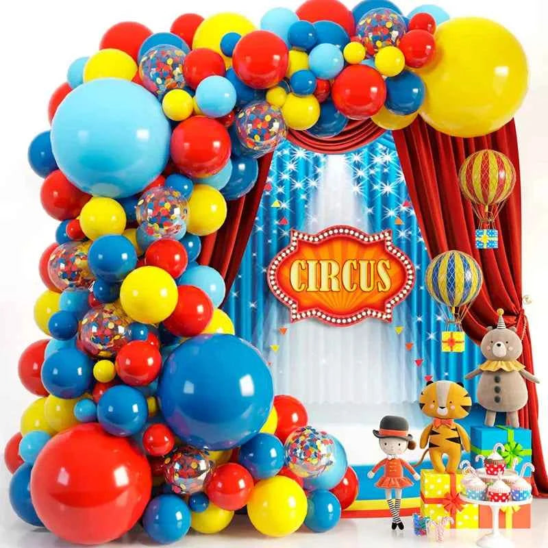 Birthday balloon chain set Clown Circus party Children baby birthday background theme party decoration decoration balloon set
