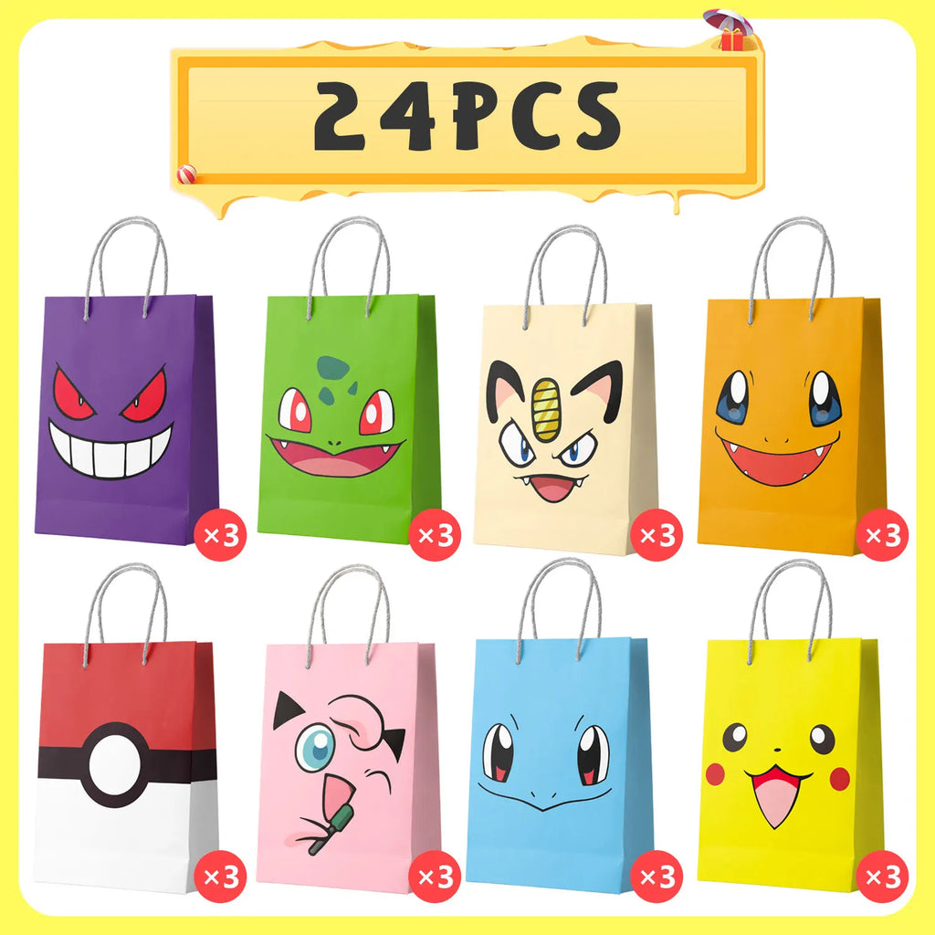 Pikachu Party Favour Bags-24 Pcs Pokemon Pikachu Party Bags for Pikachu Birthday Party Decorations&Pikachu Party Supplies - Big Tim's Magic Emporium