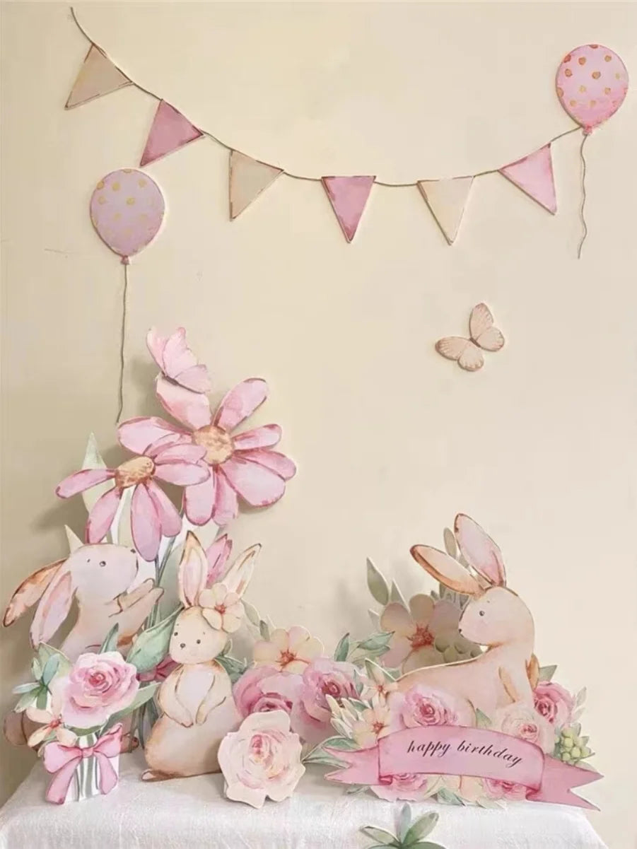 Cartoon Animal Rabbit Party Decoration Girls Birthday Surprise Gift Costume KT Board Paper Industry Festival Supplies - Big Tim's Magic Emporium