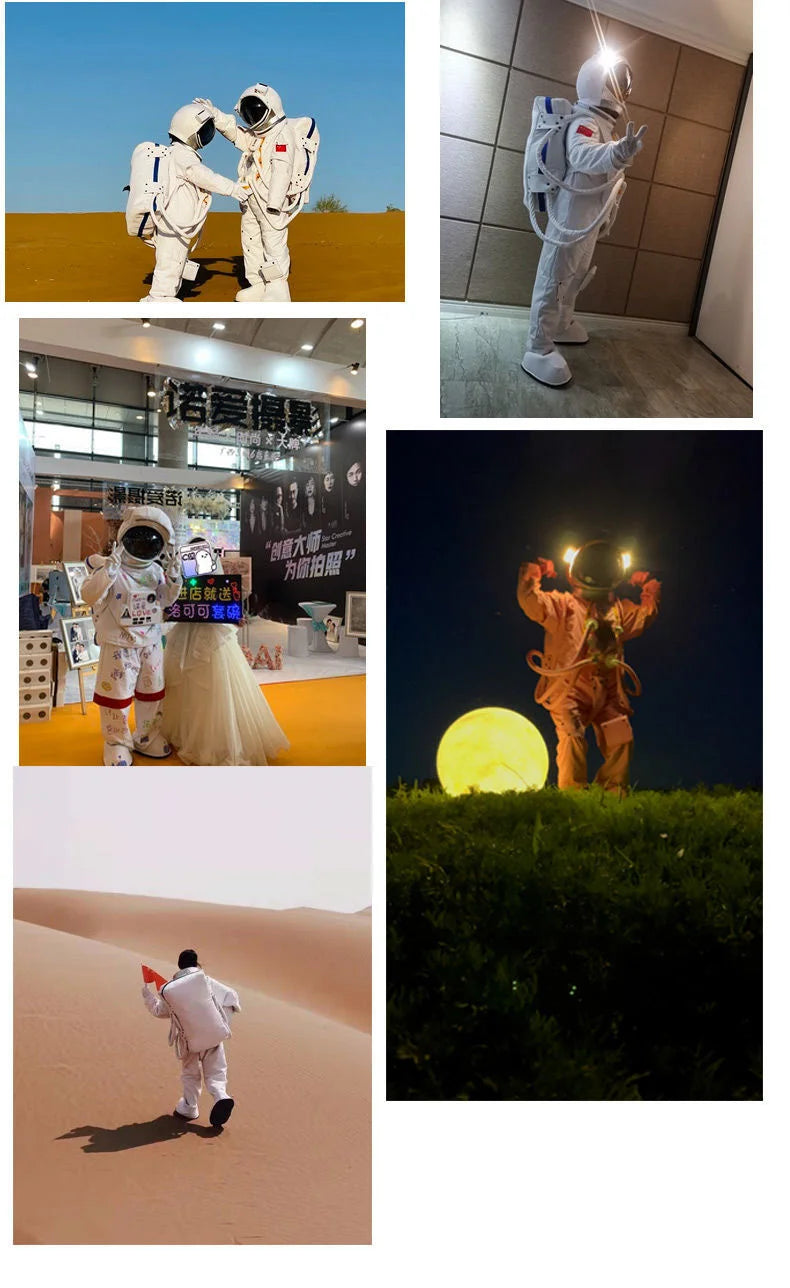 Halloween Spaceman Cosplay Costume Astronaut Cos Suit With Helmet Adult Inflatable Children's Day Photography Photo For Family - Big Tim's Magic Emporium