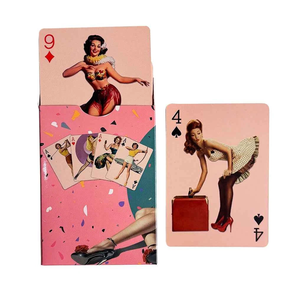 Pin-up Girls Playing Cards Vintage Classic Poker Deck of Cards All Different for Parties, Gatherings and Collections