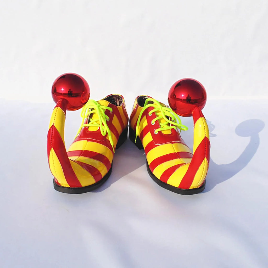 Adults Halloween Clown Cosplay Shoes with Red Ball Carnival Theme Party Funny Circus Club Role Play Performance Accessories - Big Tim's Magic Emporium