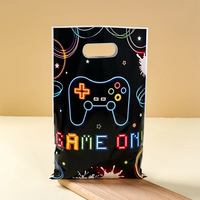 10/25pcs Game Party Gift Bag Electronic Game Theme Birthday Party Decor Happy Birthday Party Gift Bag with Handle Party Supplies - Big Tim's Magic Emporium