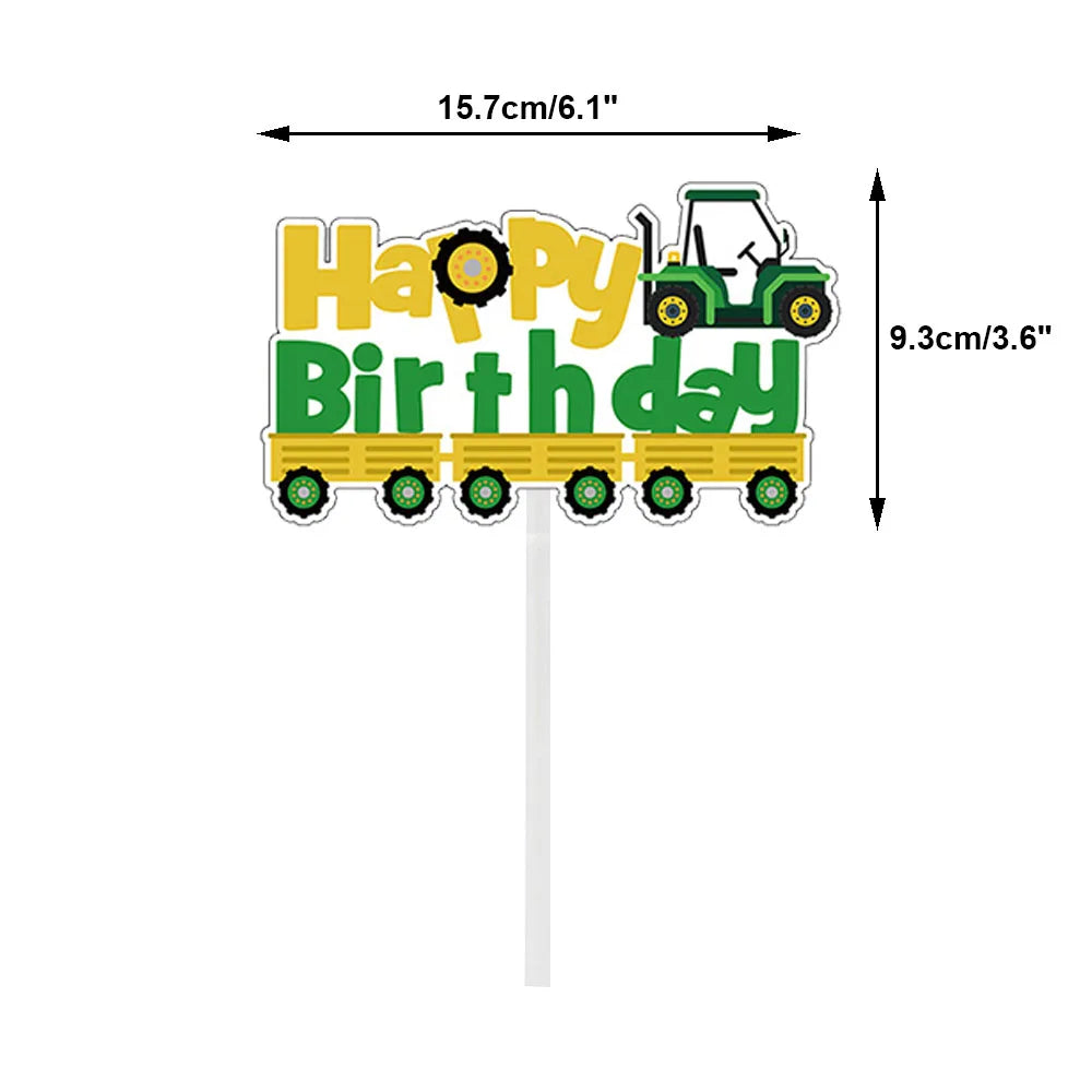 Tractor Party Paper Plates Cups Napkins Banner Tractor Birthday Party Supplies Tractor Themed Party Decor for Party Farm Party - Big Tim's Magic Emporium