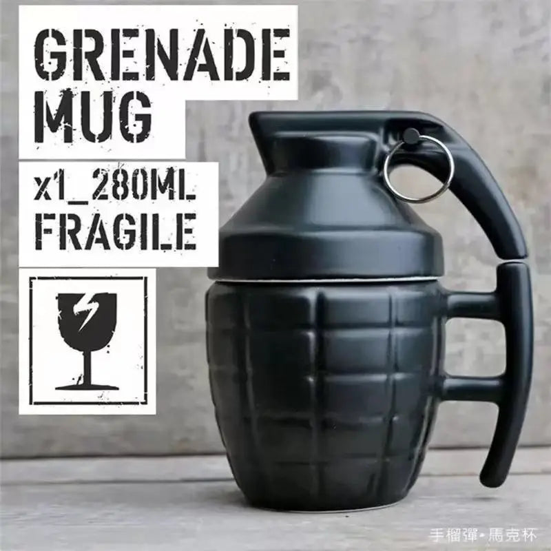 Funny Grenade Ceramic Cup Ins High Beauty Creative Odd Birthday Gift Mug Funny Water Cup