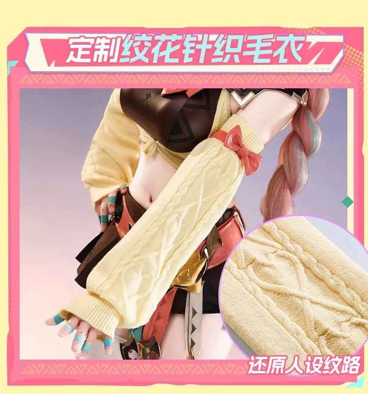 Metal props Game Genshin Impact Varesa Cosplay Costume Halloween Party Christmas Role Playing Comic Exquisite props Size S-XL