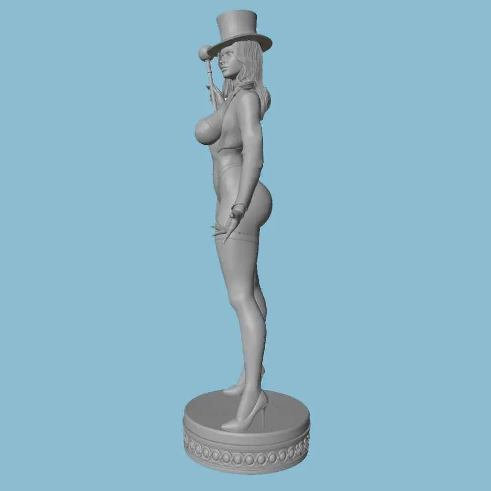Sexy Magician 1/24 Scale Small Resin Statue 75mm Handmade Model Kit, 3D Printed Unpainted, Requires Hand Painting Resin Model Scene Decoration Home Decor Ornament
