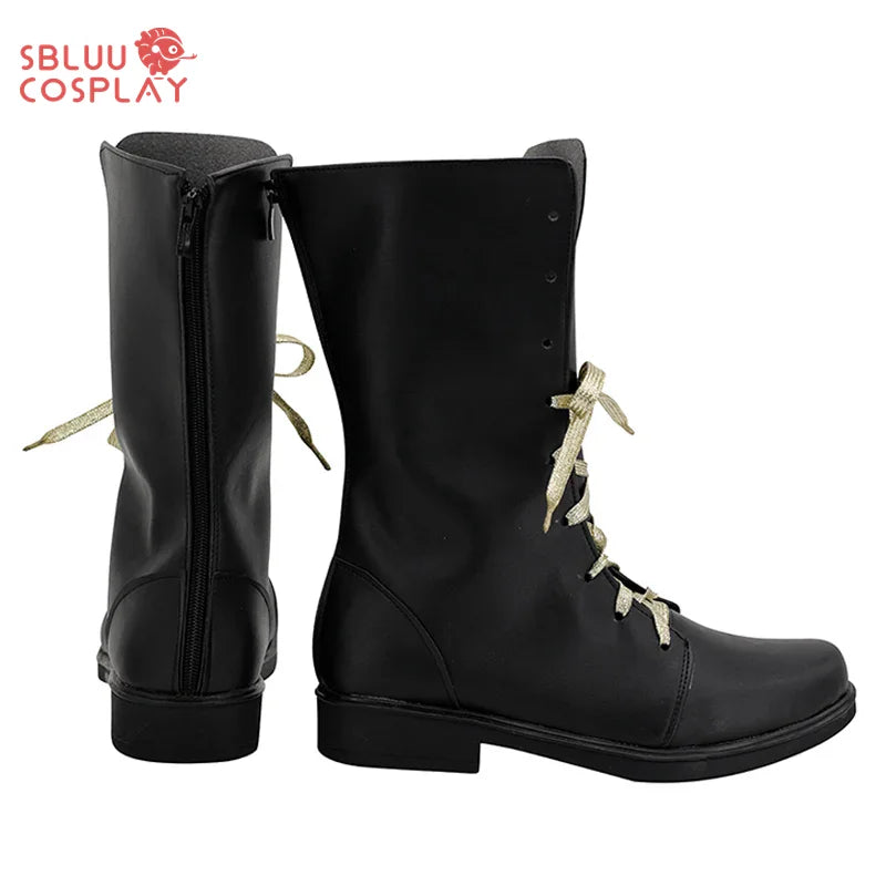 SBluuCosplay Movie Suicide Clown Joker Cosplay Shoes Black Custom Made Jared Leto Boots Halloween Outfit - Big Tim's Magic Emporium