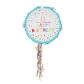 1pcs Happy Birthday Pinata Children's Birthday Party Game Props with Stick Kids Adult Birthday Party Decoration Pinata Toys 43cm