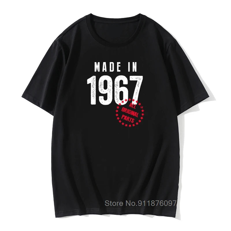 Funny T shirt Husband Birthday Gift 100% Cotton Retro TShirts 1965 1966 1967 1968 1969 Vintage Print Man Round Neck Clothes - Big Tim's Magic Emporium