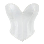 Shiny PVC PU Leather Bustier Corset Crop Top Body Shaper Vest