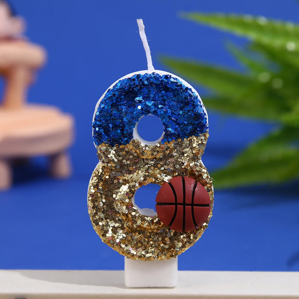 Basketball boy birthday candle holiday cake party creative digital candle